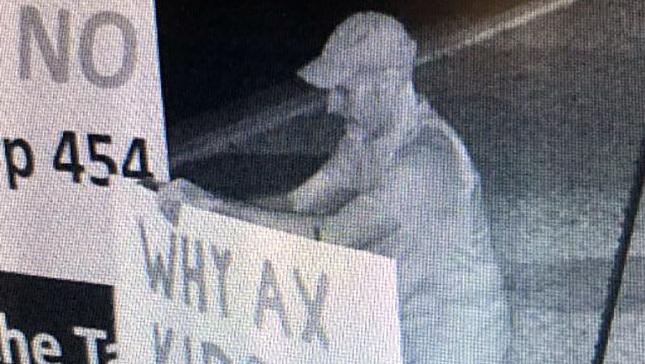 Man caught on camera defacing political sign is sought by Oro Valley police